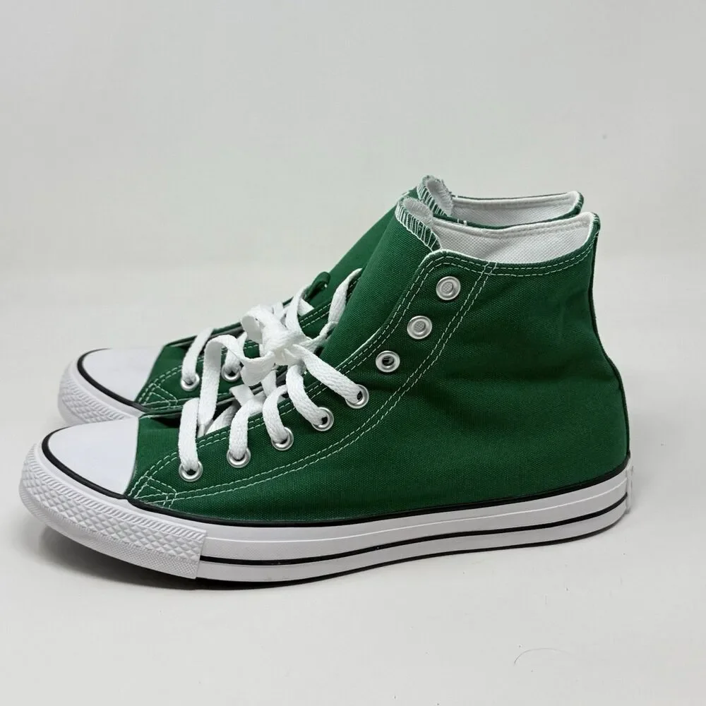 Converse All Star Sneakers Mens 9.5 Green Canvas High Top Classic Grunge Shoes